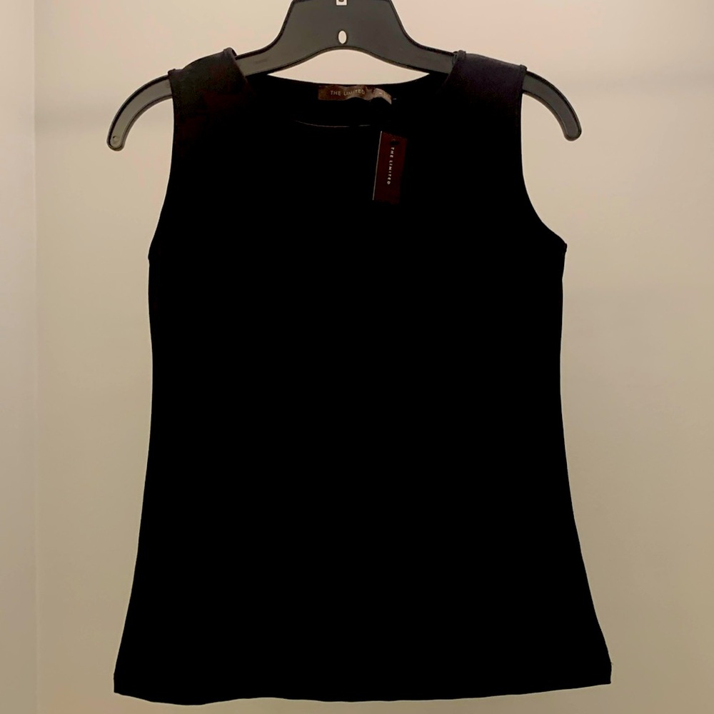 NWT The Limited black sleeveless shirt size Medium. 87% polyamide, 13% elastane.